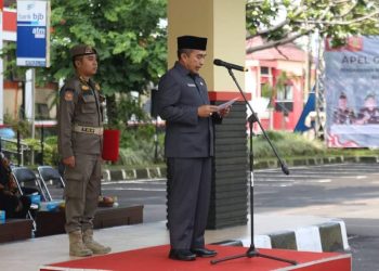 Apel Gelar Pasukan Pamwil Pilkda Serentak 2024 Dipimpin Sekertaris Daerah  Kab. Tasikmalaya