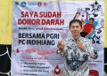 Peringati Hardiknas 2026, PGRI Kecamatan Indihiang Gelar Baksos Donor Darah
