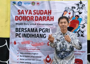 Peringati Hardiknas 2026, PGRI Kecamatan Indihiang Gelar Baksos Donor Darah