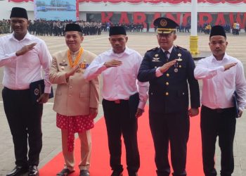 Bupati Karawang Pimpin Upacara Detik-detik Proklamasi HUT RI Ke-81 Tingkat Kabupaten Karawang