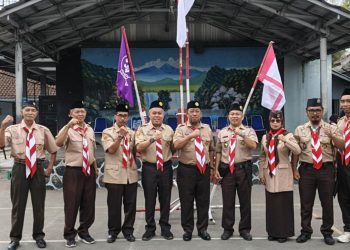 Kwarran Indihiang Gelar Upacara Peringatan HUT Gerakan Pramuka Ke-65