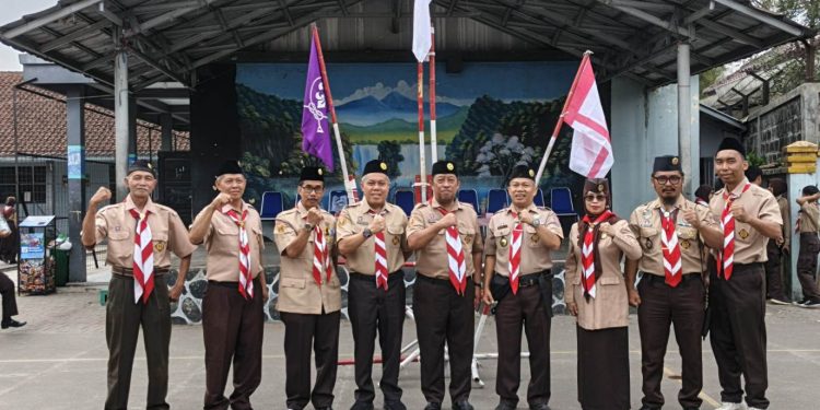 Kwarran Indihiang Gelar Upacara Peringatan HUT Gerakan Pramuka Ke-65
